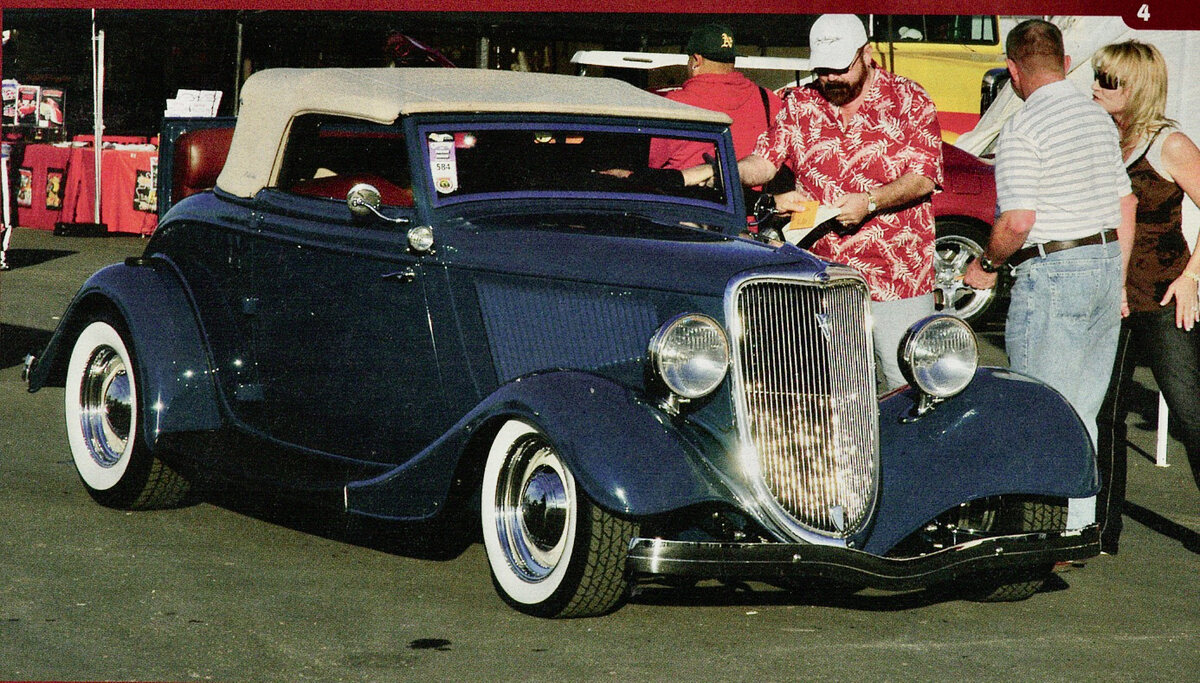 Boyd Coddington event, the Cabriolet on display with show attendees
