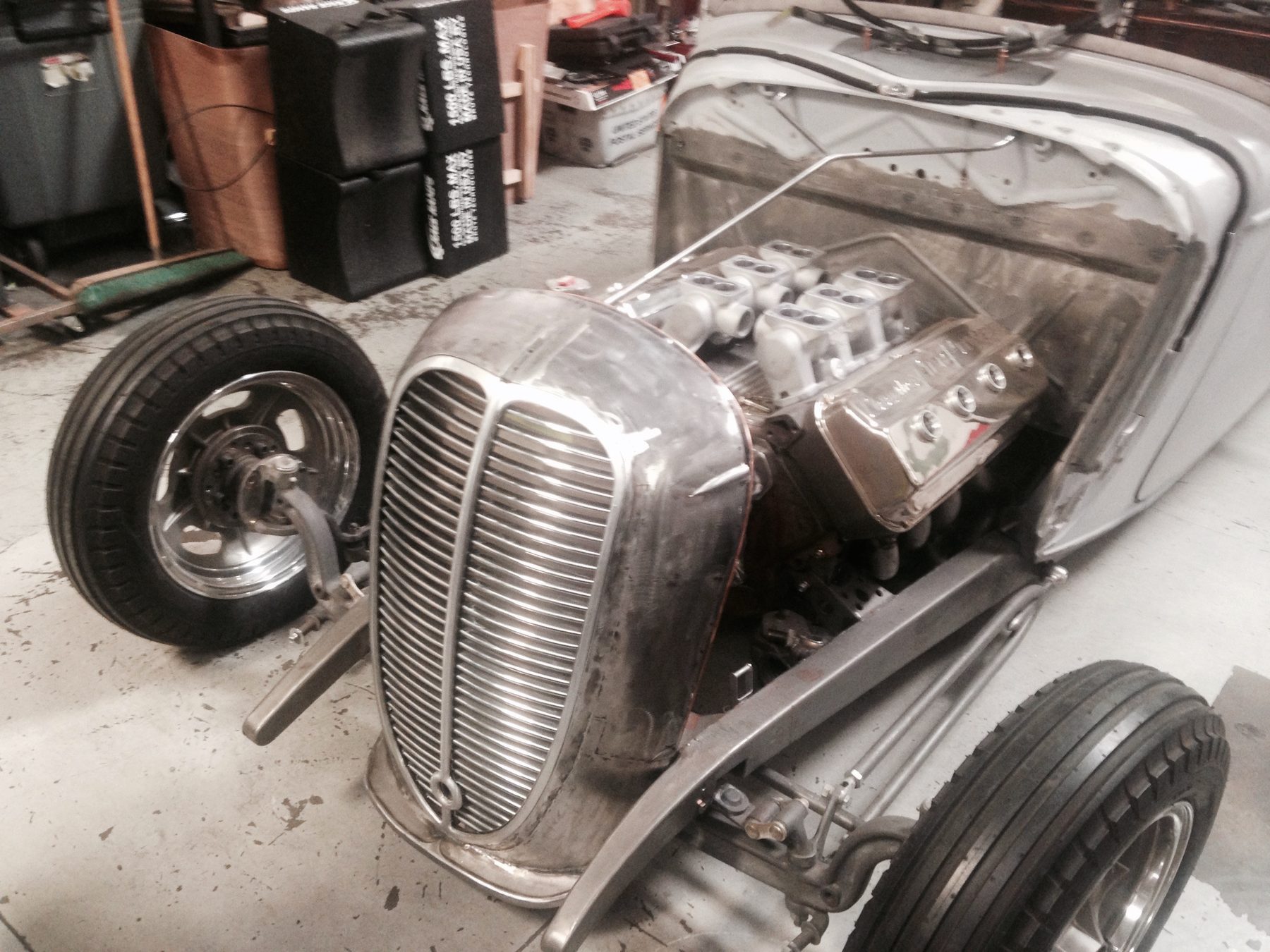 Hemi and tri-power induction, hood open