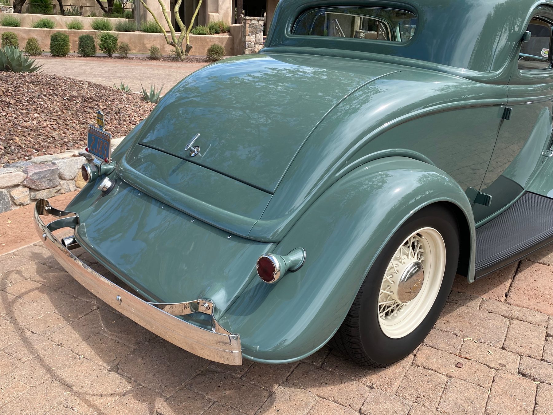 Rear fender and taillight close-up
